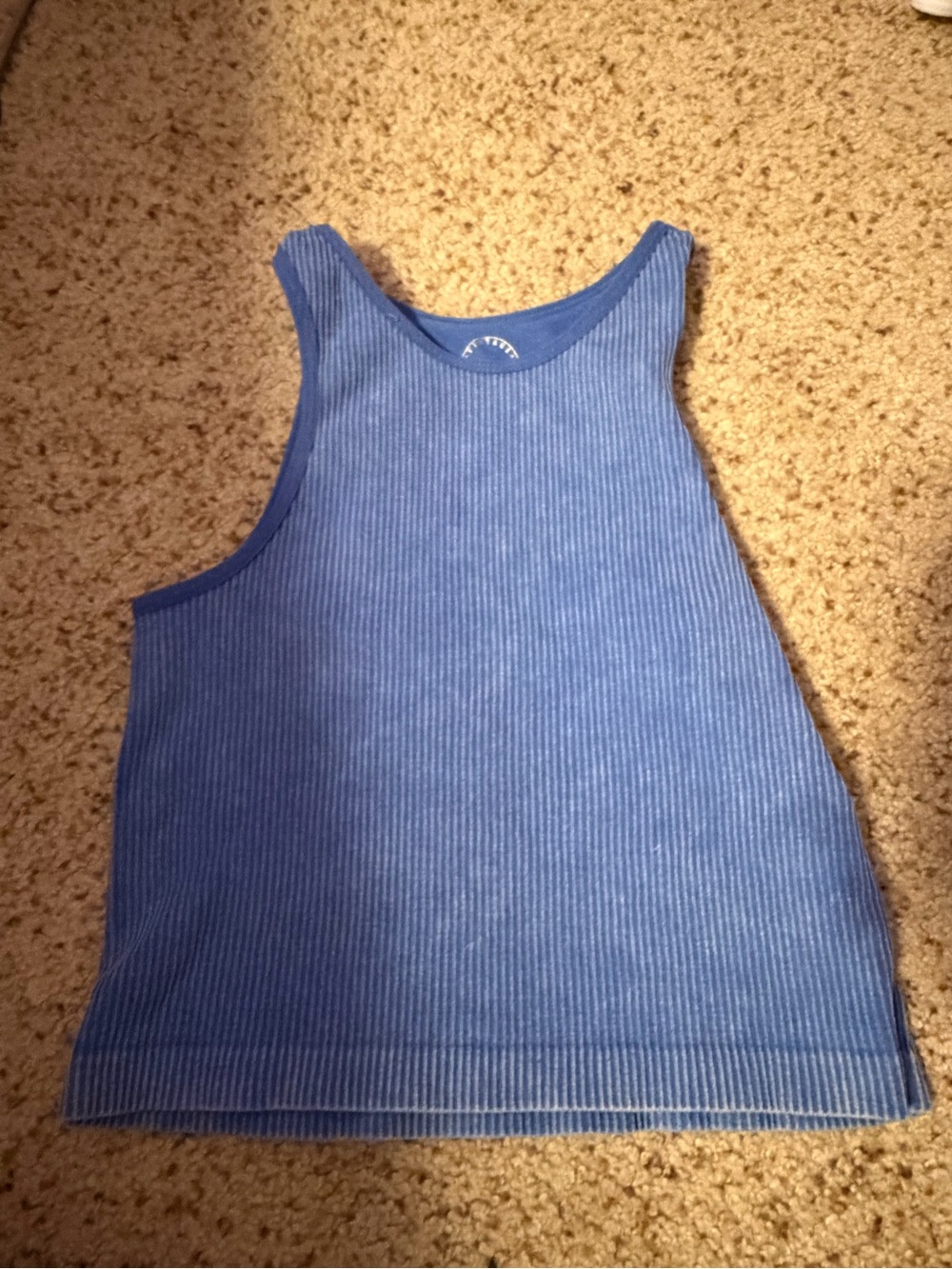 One Step Ahead Royal Blue Ribbed Tank